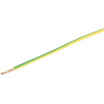 Prysmian 6491B Series Green/Yellow 4 mm² Hook Up Wire, 7/0.85 mm, 100m