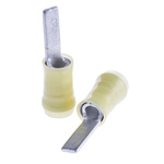 TE Connectivity, PIDG Insulated Crimp Blade Terminal 12.3mm Blade Length, 2.6mm² to 6.6mm², 12AWG to 10AWG, Yellow