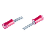 TE Connectivity, PIDG Insulated Crimp Blade Terminal 12.4mm Blade Length, 0.2mm² to 1.6mm², 22AWG to 16AWG, Red