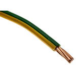 RS PRO Green/Yellow 35 mm² Hook Up Wire, 7/2.52 mm, 50m