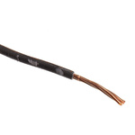 RS PRO Black 10 mm² Hook Up Wire, 7/1.35 mm, 50m
