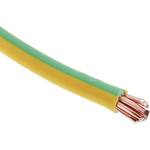 RS PRO Green/Yellow 16 mm² Hook Up Wire, 7/1.7 mm, 50m