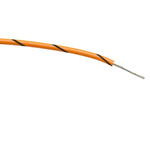 RS PRO Black/Orange 0.2 mm² Hook Up Wire, 24 AWG, 7/0.2 mm, 100m, PVC Insulation