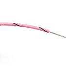 RS PRO Black/Pink 0.2 mm² Hook Up Wire, 24 AWG, 7/0.2 mm, 100m, PVC Insulation