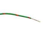 RS PRO Green/Red 0.5 mm² Hook Up Wire, 20 AWG, 16/0.2 mm, 100m, PVC Insulation