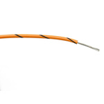 RS PRO Black/Orange 0.5 mm² Hook Up Wire, 20 AWG, 16/0.2 mm, 100m, PVC Insulation