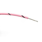 RS PRO Pink/Black 0.5 mm² Hook Up Wire, 20 AWG, 16/0.2 mm, 100m, PVC Insulation