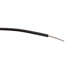 RS PRO Black 0.26 mm² Hook Up Wire, 23 AWG, 1/0.6 mm, 100m, PVC Insulation