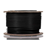 RS PRO Black 0.5 mm² Hook Up Wire, 20 AWG, 16/0.2 mm, 25m, Silicone Rubber Insulation