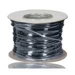RS PRO Black 1 mm² Hook Up Wire, 18 AWG, 16/0.2mm, 100m, PVC Insulation