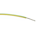 RS PRO Green, Yellow 0.5 mm² Hook Up Wire, 16/0.2 mm, 100m, PVC Insulation