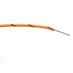 RS PRO Black/Orange 0.5 mm² Hook Up Wire, 16/0.2 mm, 100m, PVC Insulation