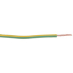RS PRO Green, Yellow 2.5 mm² Hook Up Wire, 50/0.25 mm, 100m, PVC Insulation