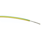 RS PRO Green, Yellow 0.75 mm² Hook Up Wire, 24/0.2 mm, 100m, PVC Insulation