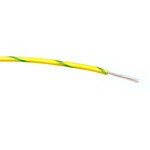 RS PRO Green/Yellow 0.75 mm² Hook Up Wire, 24/0.2 mm, 100m, PVC Insulation