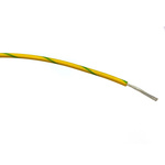 RS PRO Green/Yellow 1 mm² Hook Up Wire, 32/0.2 mm, 100m, PVC Insulation