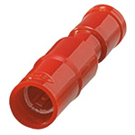 Nichifu, PC Insulated Female Crimp Bullet Connector, 0.75mm² to 1.25mm², 18AWG to 16AWG, 6.9mm Bullet diameter, Red