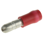 TE Connectivity Insulated Male Crimp Bullet Connector, 0.25mm² to 1.6mm², 20AWG to 15AWG, 4mm Bullet diameter, Red