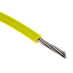 RS PRO Yellow 0.2 mm² Hook Up Wire, 24 AWG, 7/0.2 mm, 100m, XLPVC Insulation
