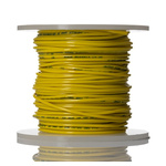 Alpha Wire 3051 Series Yellow 0.35 mm² Hook Up Wire, 22 AWG, 7/0.25 mm, 30m, PVC Insulation