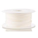 Alpha Wire Premium Series White 0.35 mm² Hook Up Wire, 22 AWG, 7/0.25 mm, 30m, PTFE Insulation