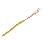 Staubli Yellow 0.1 mm² Equipment Wire, 27 AWG, 26/0.07 mm, 100m, PVC Insulation