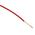 Staubli Red 0.5 mm² Hook Up Wire, 20 AWG, 129/0.07 mm, 100m, PVC Insulation