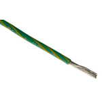 Alpha Wire EcoWire Series Green/Yellow 2.1 mm² Hook Up Wire, 14 AWG, 41/0.25 mm, 30m, MPPE Insulation