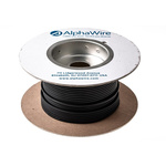 Alpha Wire EcoWire Series Black 3.3 mm² Hook Up Wire, 12 AWG, 65/0.25 mm, 30m, MPPE Insulation