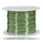 Alpha Wire 3053 Series Green/Yellow 0.52 mm² Hook Up Wire, 20 AWG, 10/0.25 mm, 305m, PVC Insulation