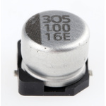 NIC Components 100μF Electrolytic Capacitor 16V dc, Surface Mount - NACE101M16V6.3X5.5TR13F