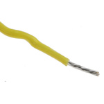Alpha Wire Premium Series Yellow 0.35 mm² Hook Up Wire, 22 AWG, 7/0.25 mm, 30m, PTFE Insulation