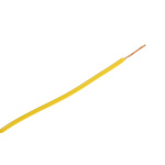 Staubli Yellow 0.25 mm² Hook Up Wire, 23 AWG, 66/0.07 mm, 100m, PVC Insulation