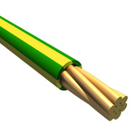 Alpha Wire EcoWire Series Green/Yellow 0.33 mm² Hook Up Wire, 22 AWG, 7/0.25 mm, 30m, MPPE Insulation