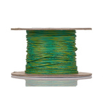 Alpha Wire EcoWire Series Green/Yellow 0.52 mm² Hook Up Wire, 20 AWG, 10/0.25 mm, 30m, MPPE Insulation