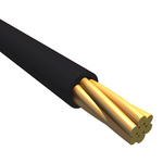 Alpha Wire EcoWire Plus Series Black 1.5 mm² Hook Up Wire, 15 AWG, 19/0.32 mm, 30m, MPPE Insulation