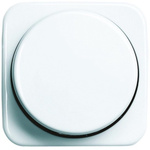 Busch Jaeger - ABB White Cover Plate with Rotary knob Thermoplastic Faceplate & Mounting Plate