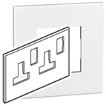 Legrand White 2 Gang Cover Plate Polycarbonate BS, Socket Cover Plate