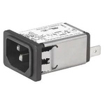 Schurter 6A, 250 V ac Male Snap-In Filtered IEC Connector 5110.0643.1 None Fuse