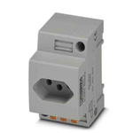 0804146 | Phoenix Contact Mains Sockets, 10A, DIN Rail, 250 V