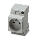 0804016 | Phoenix Contact French Mains Sockets, 16A, DIN Rail Mount, 250 V