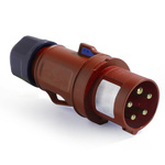 RS PRO IP44 Red Cable Mount 3P+N+E Industrial Power Plug, Rated At 16A, 380 → 415 V