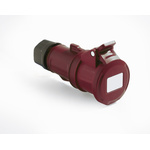 RS PRO IP44 Red Cable Mount 3P+E Industrial Power Socket, Rated At 16A, 380 → 415 V