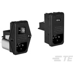 TE Connectivity 6A, 120 V ac, 240 V ac Male Panel Mount IEC Inlet Filter 6EL1SCM