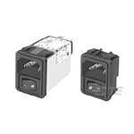 TE Connectivity 10A, 120 V ac, 250 V ac Male Snap-In IEC Inlet Filter 10CS1