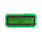 Displaytech 162J BA BW 162J Alphanumeric LCD Display, 2 Rows by 16 Characters, Reflective