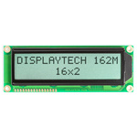 Displaytech 162M FC BC-3LP 162M Alphanumeric LCD Display, White on, 2 Rows by 16 Characters, Transflective