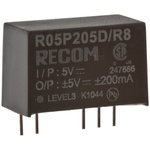 R12P205D/R8 | Recom Through Hole 2W DC-DC Converter, 10.8 → 13.2 V dc Input, ±5V dc Output