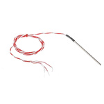 RS PRO PT100 RTD Sensor, 3mm Dia, 100mm Long, 4 Wire, Probe, Class B +200°C Max