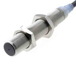 Omron Barrel-Style Proximity Sensor, M12 x 1, 4 mm Detection, PNP Normally Closed Output, 12 → 24 V dc, IP67,